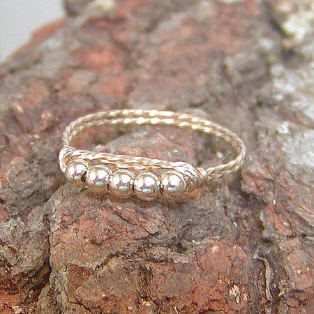 Five Little Beads 14kt Gold Filled Wirewrapped Ring