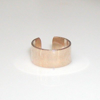 Yellow Gold Filled Wide Smooth Band Ear Cuff