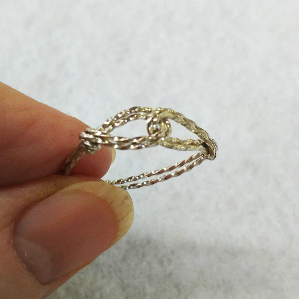 Infinity Design Sterling Silver Twist Wire Thumb Ring