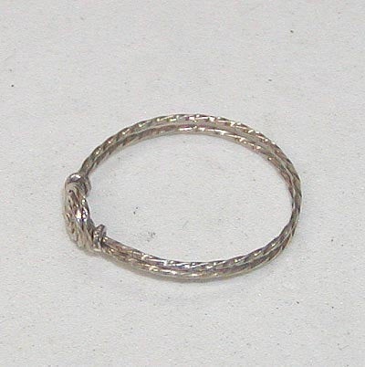 Swirled Rosette Sterling Silver Twist Wire Ring - ON SALE