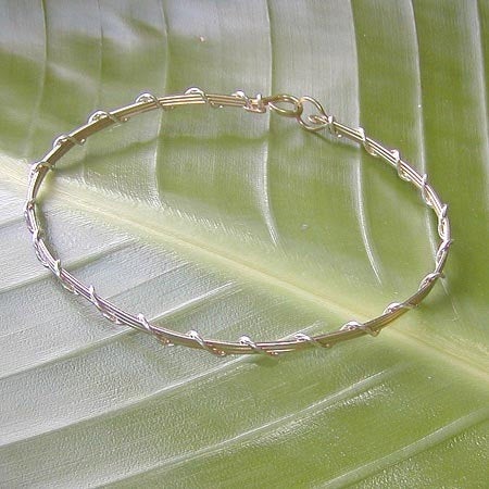 Artisan Wire Wrapped Chain Link Bracelet, Sterling Silver