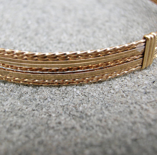 14kt Gold Filled 10-Strand Wire Wrapped Bracelet  TTSSTTSSTT