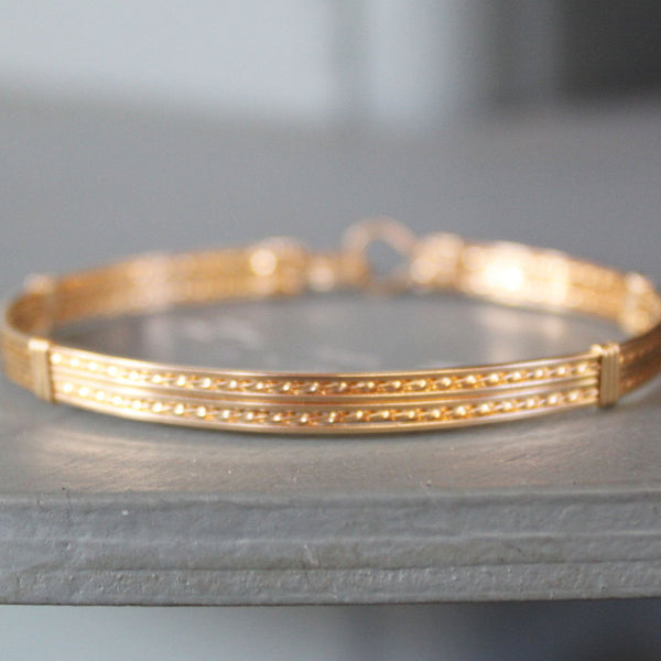 14kt Gold Filled Wire Wrapped Stackable Bracelet  STSSTS