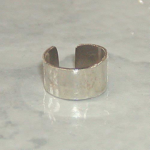 Sterling Silver Wide Smooth Band Ear Cuff