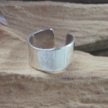 Sterling Silver Wide Smooth Band Ear Cuff