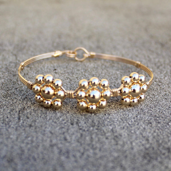 14kt Gold Filled or Sterling Silver Beads Beadflower Bracelet