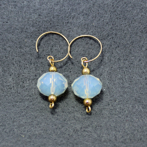 Glowing Fancy Opalite Bead Dangle Earrings