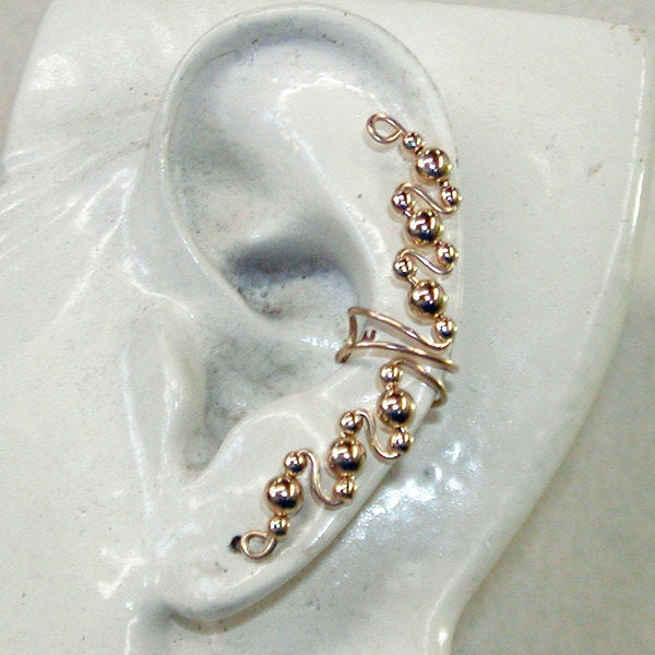 Extra Long Gold Filled Smooth Bead Ear Cuff – Contemporary Concepts  Handcrafted Jewelry