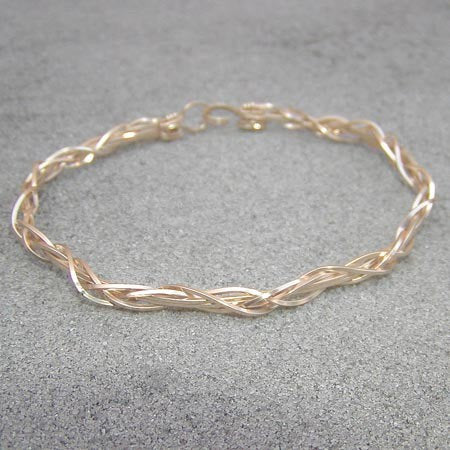 Thin Grapevine 14kt Gold Filled Wire Wrapped Stackable Bracelet