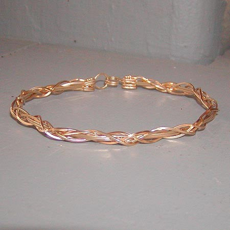 Thin Grapevine 14kt Gold Filled Wire Wrapped Stackable Bracelet